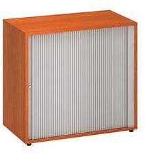 Alfa Office Alfa 500 alacsony, széles szekrény, 73, 5 x 80 x 45 cm, rolóval - jobbos kivitel, cseresznye mintázat