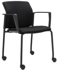 ALBA CR Logos konferenciaszék görgőkkel, fekete
