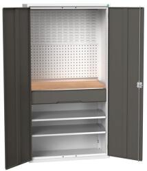 bott Műhelyszekrény fiókokkal Bott Verso, 200 x 105 x 55 cm, 2 polc, 1 fiók, szürke-antracit