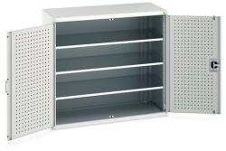 bott Műhelyszekrény Bott Cubio 160, 120 x 130 x 65 cm, perforált ajtó, szürke-szürke