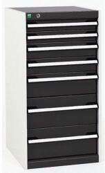 bott Műhely fiókos szekrény Bott Cubio, 100 x 52, 5 x 65 cm, 7 fiókos, szürke-antracit