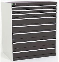 bott Műhely fiókos szekrény Bott Cubio, 120 x 105 x 75 cm, 8 fiókos, szürke-antracit