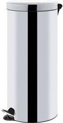 ALDA Basic fém szemétkosár, 30 l űrtartalom, fényes rozsdamentes acél