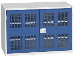 bott Műhelyszekrény polcokkal Bott Verso, drótajtó, 2 polc, 80 x 130 x 55 cm, szürke-kék