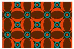 Notrax Déco Design Imperial Retro beltéri takarítószőnyeg, narancssárga, 60 x 90 cm