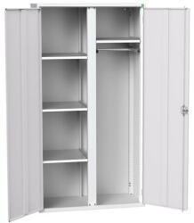 bott Fém karbantartó szekrény Bott Verso, 200 x 105 x 55 cm, 4 polcos, szürke-szürke