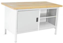 bott Műhelyasztal Bott Cubio Tároló, 84 x 150 x 75 cm, 1 szekrény, nyitott rész polccal, multiplex, szürke-szürke