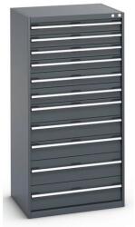 bott Műhely fiókos szekrény Bott Cubio 200, 160 x 80 x 65 cm, 11 fiókos, antracit-antracit