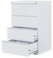 Kovona Exe kétsoros fém A4-es irattartó szekrény, 4 fiók, világosszÜrke