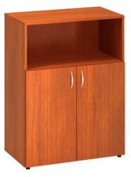 Alfa Office Alfa 500 közepes, széles szekrény, 106, 3 x 80 x 47 cm, nyitott ajtóval, cseresznye mintázat