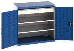 bott Műhely szekrény fiókokkal Bott Cubio, 100 x 105 x 65 cm, 2 polc, 1 fiók, szürke-kék