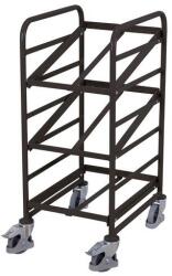 Cordes Euro polcos kocsi ferde polcokkal ellátott ládákhoz, 3 polccal, 52 x 66, 5 x 116 cm, szürke