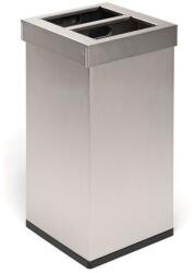 VEPA BINS Carro Mix szemetes, 2 x 25 l, matt rozsdamentes acél