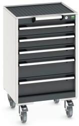 bott Cubio mobil fiókos szekrény, 88, 5 x 52, 5 x 52, 5 cm, 5 fiókos, matt, szürke-antracit