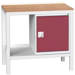 bott Verso Weld műhelyasztal, 93 x 100 x 60 cm, 1 szekrény, multiplex, szürke-piros - manutan - 448 932 Ft