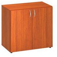 Alfa Office Alfa 500 alacsony, széles asztali szekrény, ajtóval, 74, 2 x 80 x 47 cm, cseresznye mintázat