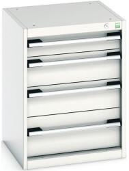 bott Műhely fiókos szekrény Bott Cubio, 70 x 52, 5 x 52, 5 cm, 4 fiókos, szürke-szürke