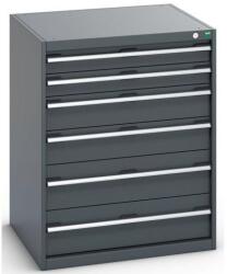 bott Műhely fiókos szekrény Bott Cubio 200, 100 x 80 x 75 cm, 6 fiókos, antracit-antracit