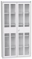 bott Műhelyszekrény polcokkal Bott Verso, drótajtók, 4 polc, 200 x 105 x 35 cm, szürke-szürke