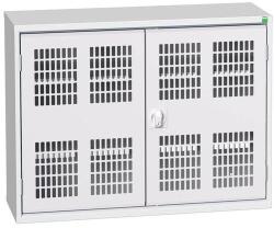 bott Műhelyszekrény polcokkal Bott Verso, drótajtó, 80 x 105 x 35 cm, 2 polc, szürke-szürke