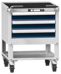 POLAK Műhelykocsi ZAM39-1, 27x27D, 578 x 600 x 785 mm, szürke-sötétkék