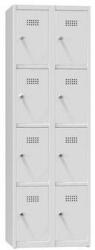 Polak Fém szekrény, 8 doboz, 1850 x 600 x 500 mm, szürke/szürke