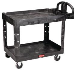 Rubbermaid 2 polcos műanyag kocsi, súly: 19 l, magasság: 1143