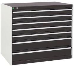bott Műhely fiókos szekrény Bott Cubio, 90 x 105 x 75 cm, 7 fiókos, szürke-antracit