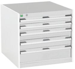 bott Műhely fiókos szekrény Bott Cubio, 60 x 65 x 65 cm, 5 fiókos, szürke-szürke