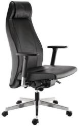 SOKOA Ergonomikus irodai szék GO folyamatos üléshez - fekete bőr