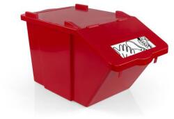 TTS szemetes szelektív hulladékgyűjtéshez, 45 l űrtartalom, piros