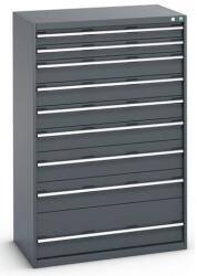 bott Műhely fiókos szekrény Bott Cubio 200, 160 x 105 x 65 cm, 9 fiókos, antracit-antracit