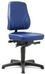 Bimossa Munkaszék Bimos All In One 9630 siklóval, lábtartó nélkül, bőr ülés, alacsony háttámla, kék