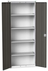 bott Műhelyszekrény polcokkal Bott Verso, 200 x 80 x 35 cm, 4 polc, szürke-antracit