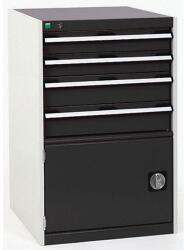 bott Műhely fiókos szekrény Bott Cubio, 100 x 65 x 75 cm, 4 fiók, 1 szekrény, szürke-antracit