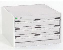 bott Műhely fiókos szekrény Bott Cubio, 40 x 65 x 75 cm, 3 fiókos, szürke-szürke