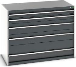 bott Műhely fiókos szekrény Bott Cubio 200, 100 x 130 x 75 cm, 5 fiókos, szürke-antracit