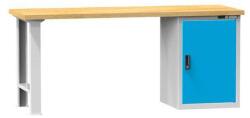 POLAK Műhelyasztal KOMBI CB4725, 2500 x 700 x 880 mm, BÜKK, szürkéskék