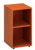 Alfa Office Alfa 500 alacsony, keskeny szekrény, 73, 5 x 40 x 45 cm, nyitott, cseresznye mintázat