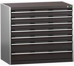 bott Műhely fiókos szekrény Bott Cubio 200, 90 x 105 x 65 cm, 7 fiókos, szürke-antracit