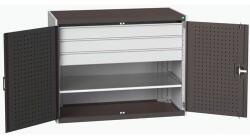 bott Fiókos műhelyszekrény Bott Cubio 160, 100 x 130 x 65 cm, 1 polc, 3 fiók, szürke-antracit