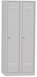 Kovona Hegesztett öltözőszekrény Edward alacsony, 2 részes, hengerzár, szürke
