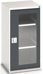 bott Műhelyszekrény átlátszó ajtókkal Bott Verso, 100 x 52, 5 x 55 cm, 2 polccal, szürke-antracit