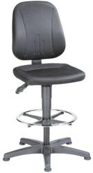 Bimossa Munkaszék Bimos Unitec 9651 siklóval, lábtartóval, műbőr, fekete