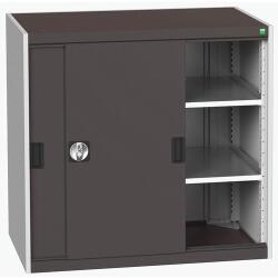 bott Műhelyszekrény tolóajtókkal, 100 x 105 x 65 cm, 2 polccal, szürke-antracit
