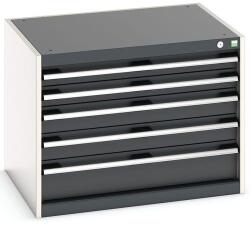 bott Műhely fiókos szekrény Bott Cubio, 60 x 80 x 65 cm, 5 fiókos, szürke-antracit