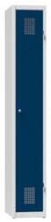 Polak Fém szekrény, 1 rekeszes, 1850 x 400 x 500 mm, szürke/sötétkék
