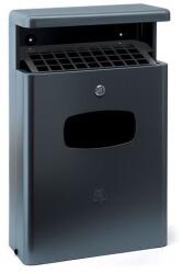 VEPA BINS Kültéri szemeteskosár esővédő tetővel, 16 l, antracit