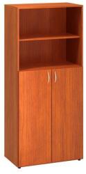 Alfa Office Alfa 500 magas, széles szekrény, 178 x 80 x 47 cm, nyitott ajtóval, cseresznye mintázat - manutan - 145 669 Ft
