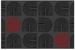 Notrax Déco Design Imperial Arches beltéri takarítószőnyeg, fekete/piros, 120 x 180 cm